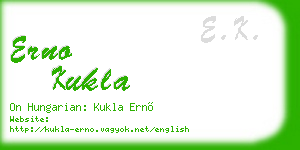 erno kukla business card